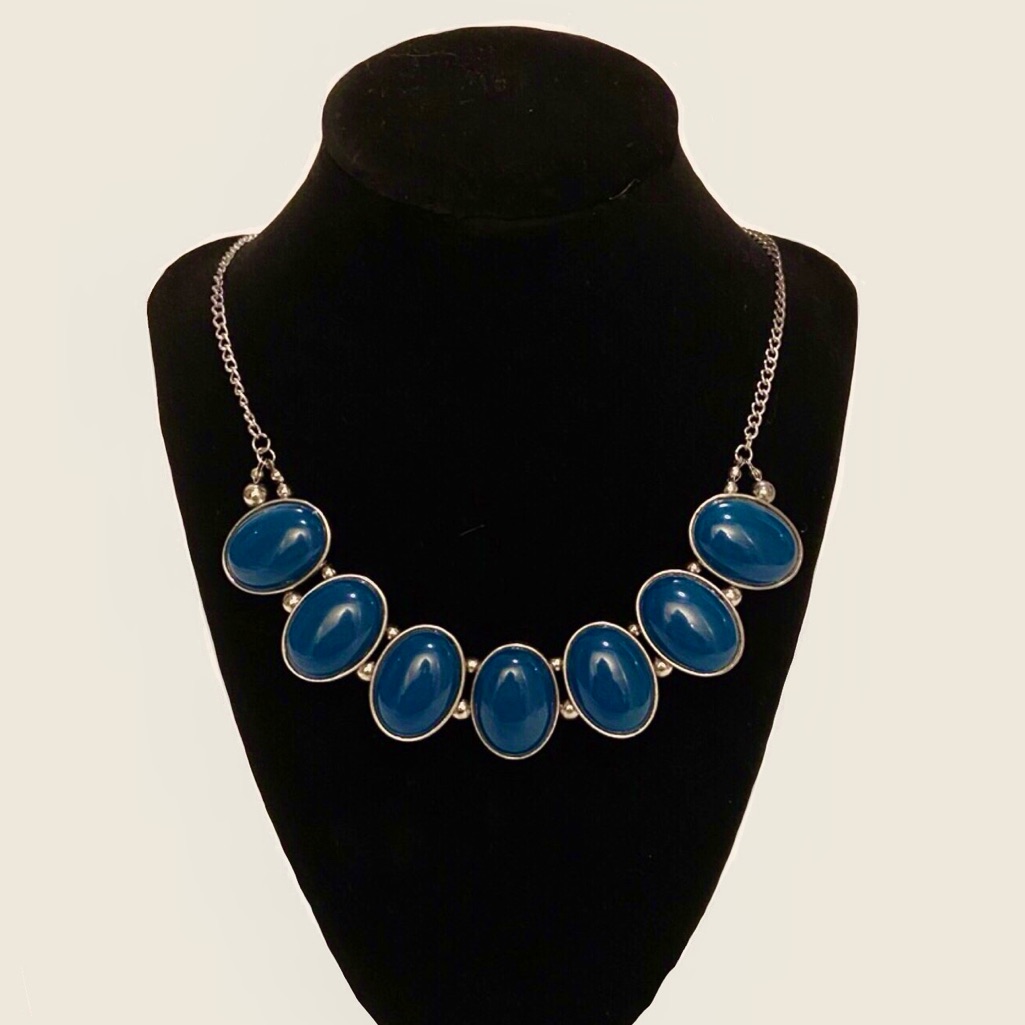 Blue Simple Statement Necklace - Final Price 8$